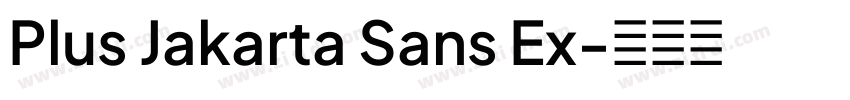 Plus Jakarta Sans Ex字体转换